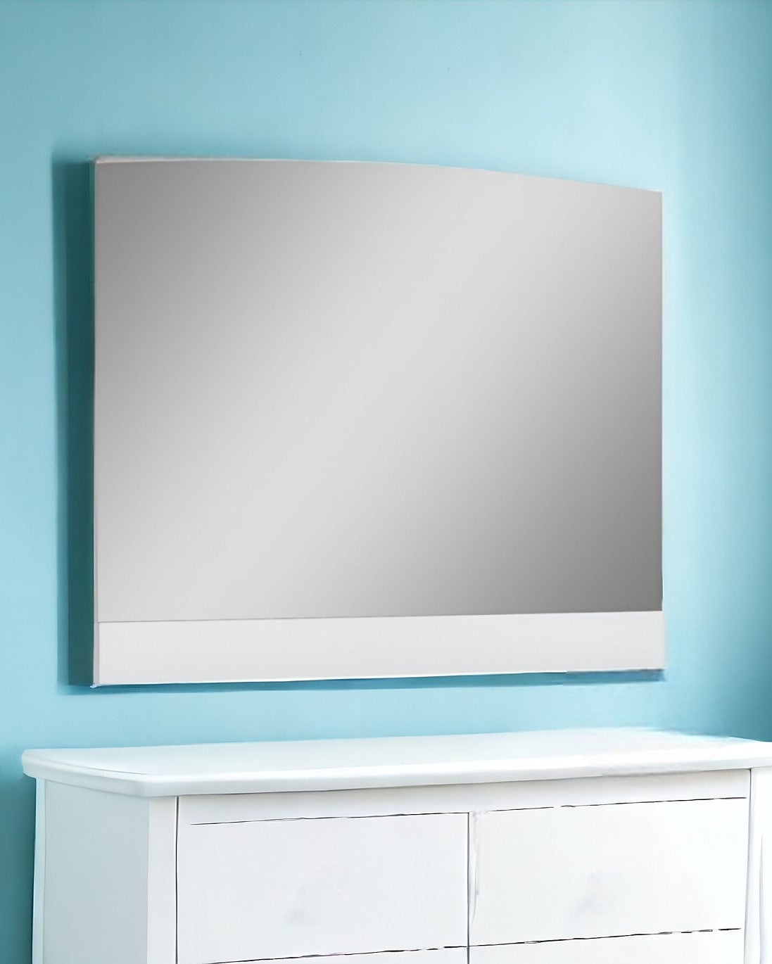 White Rectangle Dresser Mirror