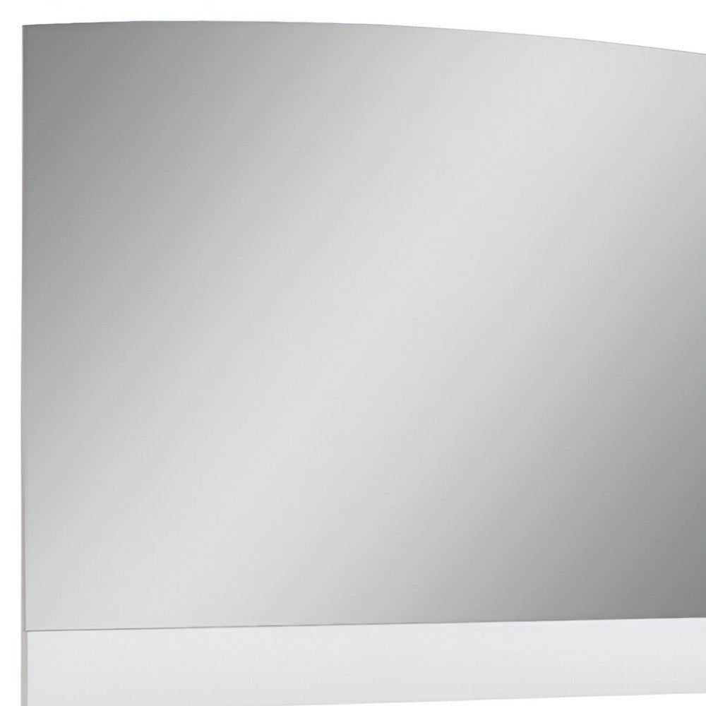 45"  White Partial Frame Dresser Mirror