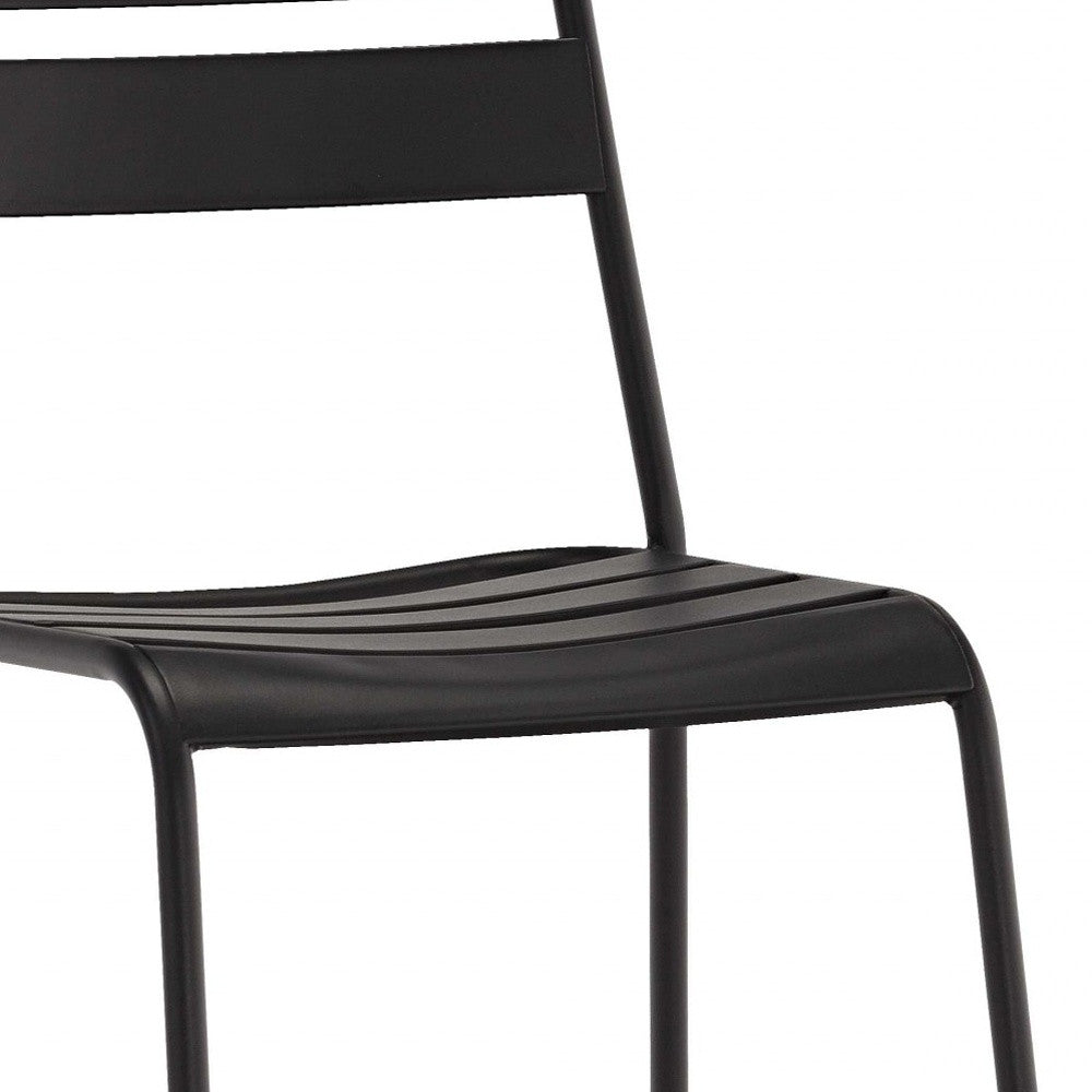 Set Of 4 Gray Stacking Aluminum Armless Chairs