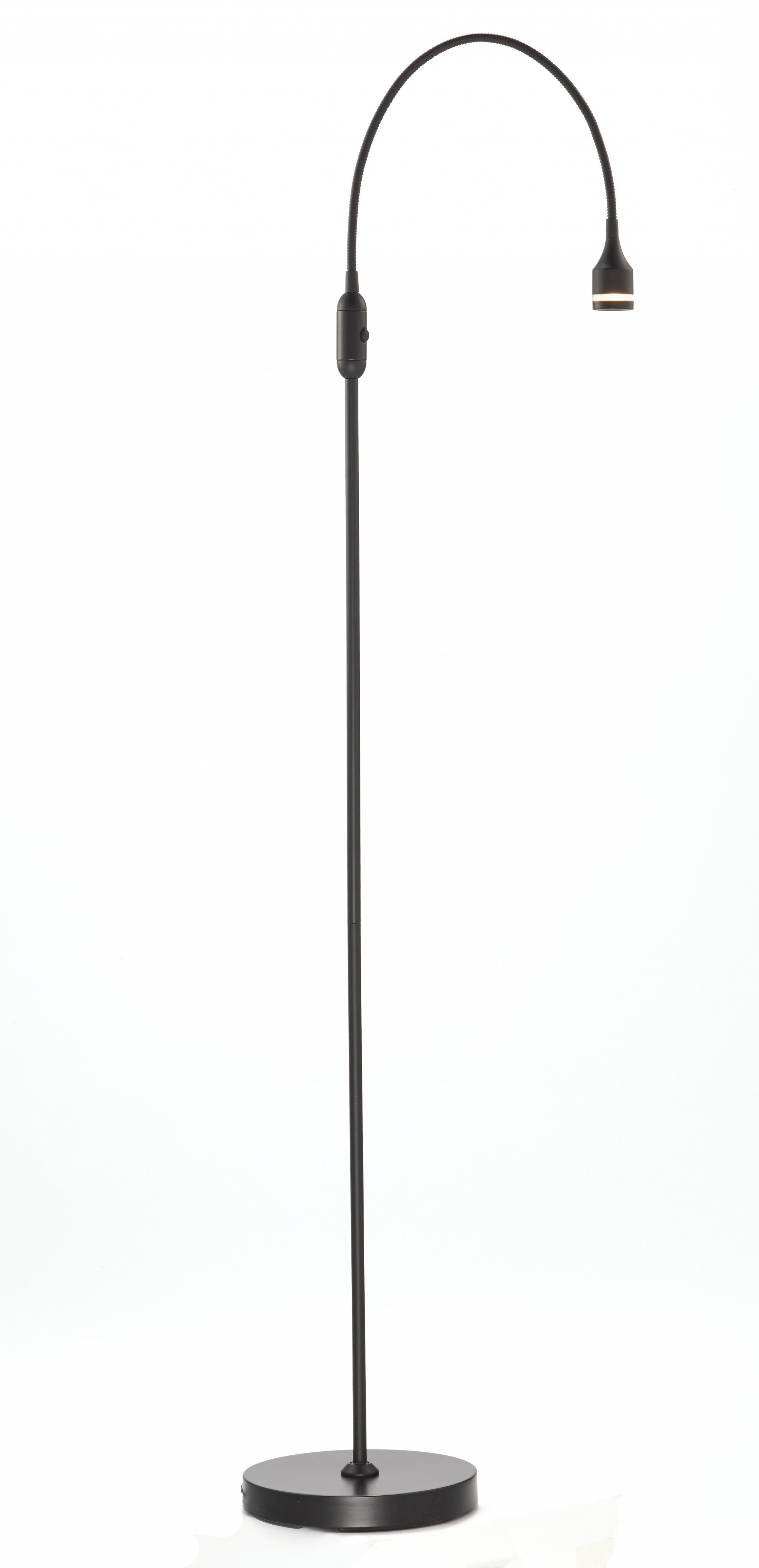 56" Black Arched Floor Lamp