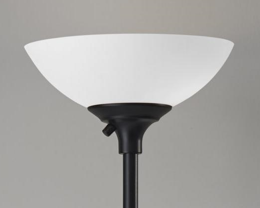 Tailored Satin Steel Metal Torchiere With Bright Illumination