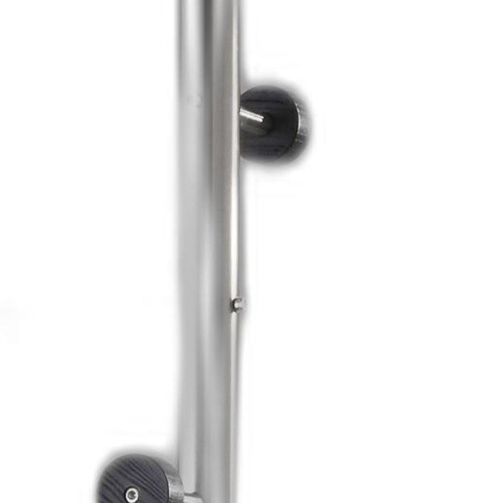 12" X 67.5" Brushed Steel Brushed Steel Coat Rack