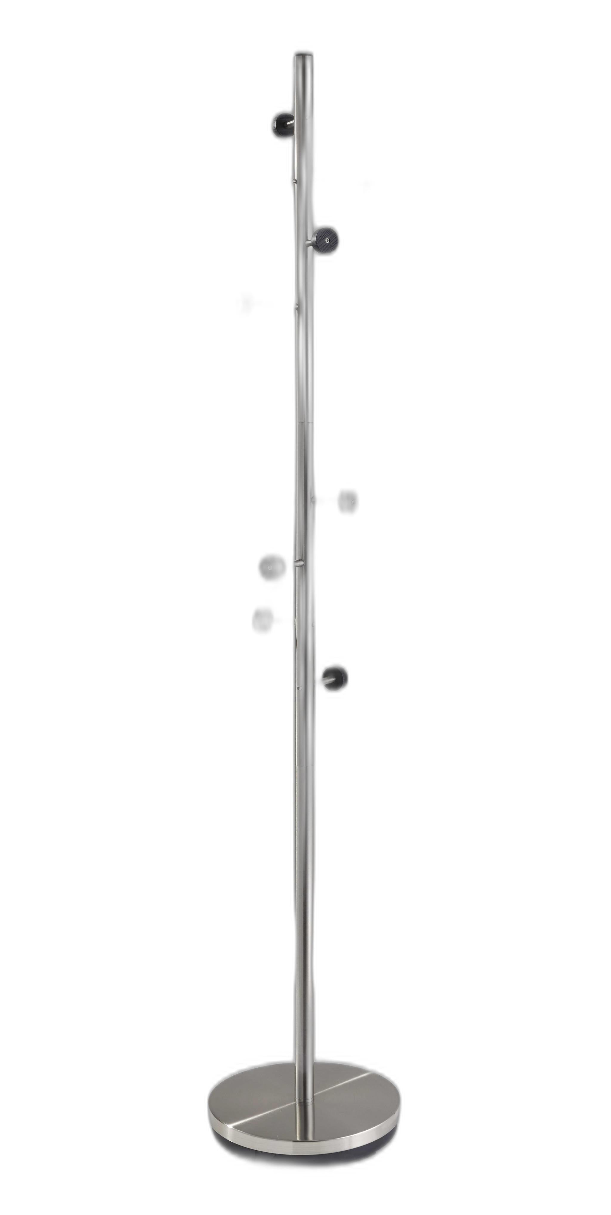 12" X 67.5" Brushed Steel Brushed Steel Coat Rack