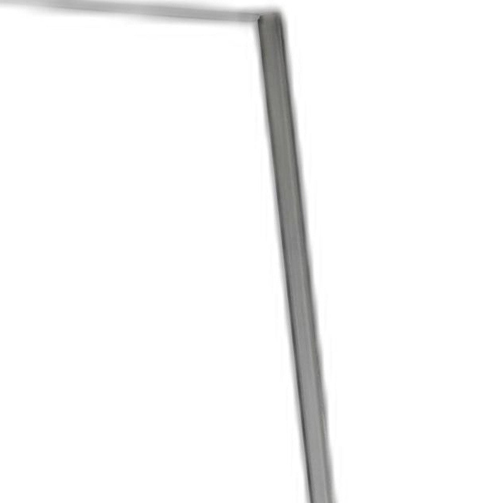 59" Silver Metal Framed Cheval Standing Mirror