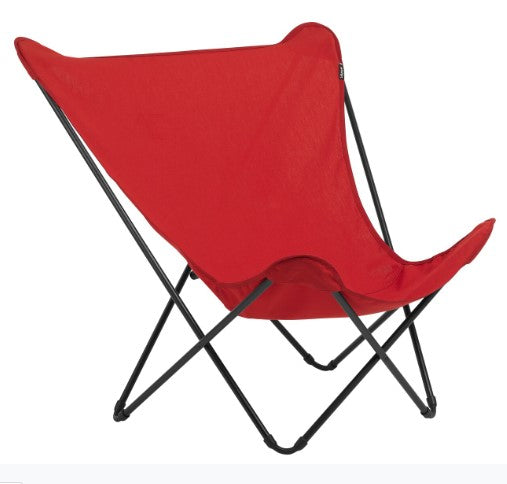 36" Red and Chrome Outdoor Camping Chair