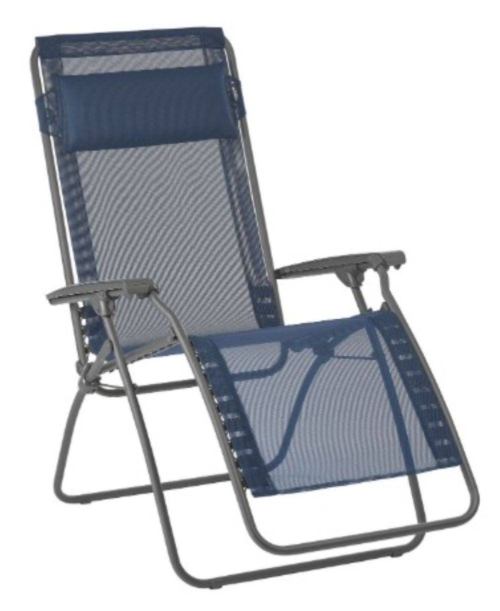 27" Gray Steel Outdoor Zero Gravity Chair