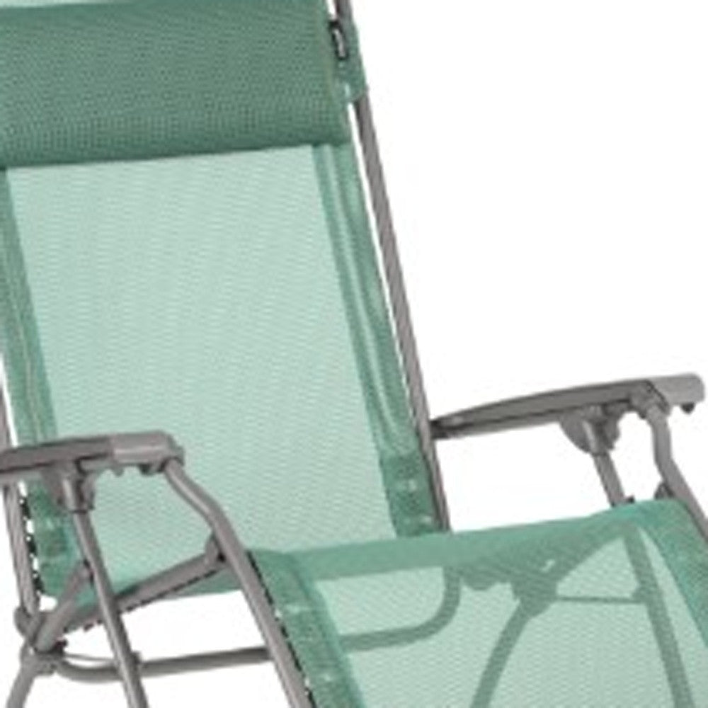 27" Gray Steel Outdoor Zero Gravity Chair