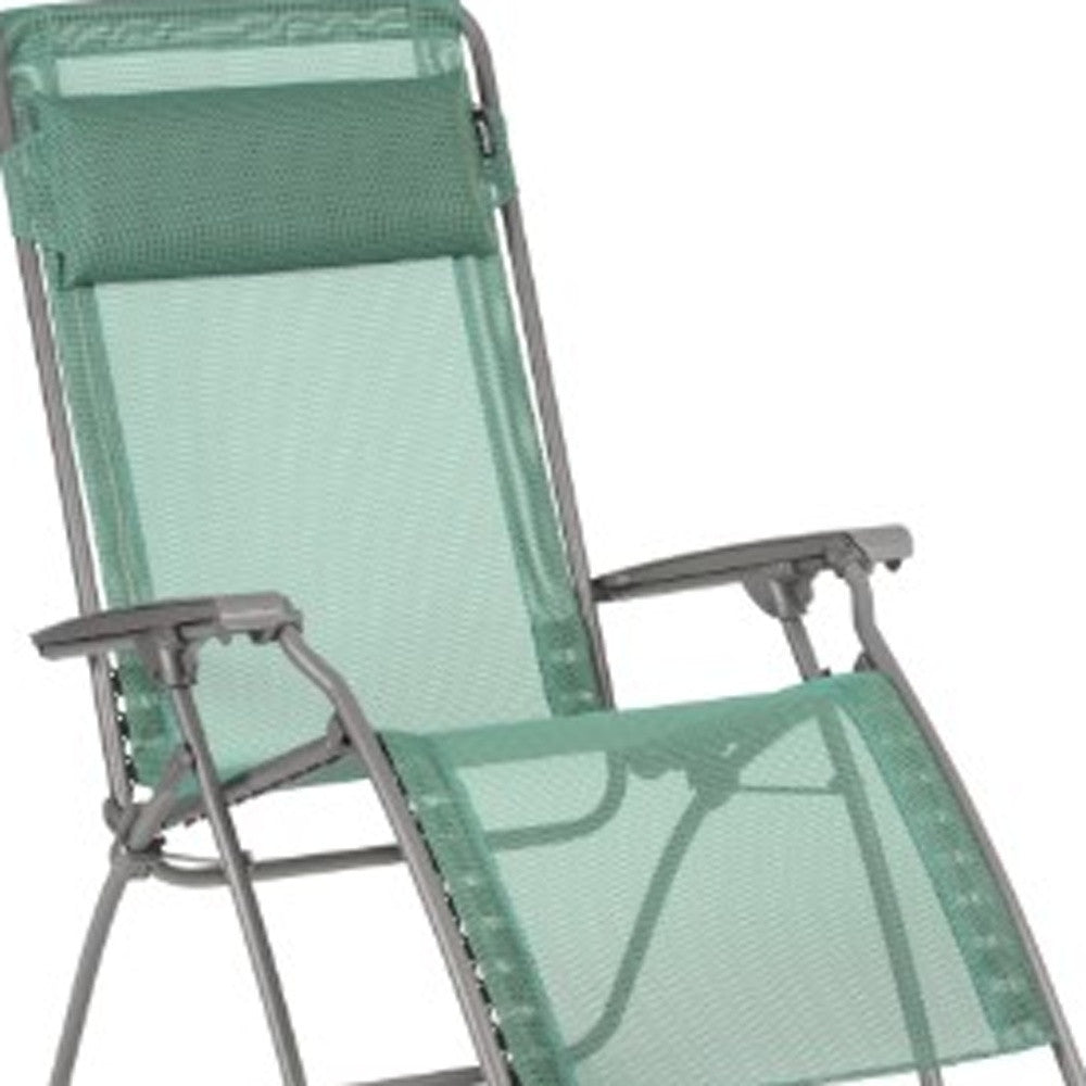 27" Gray Steel Outdoor Zero Gravity Chair