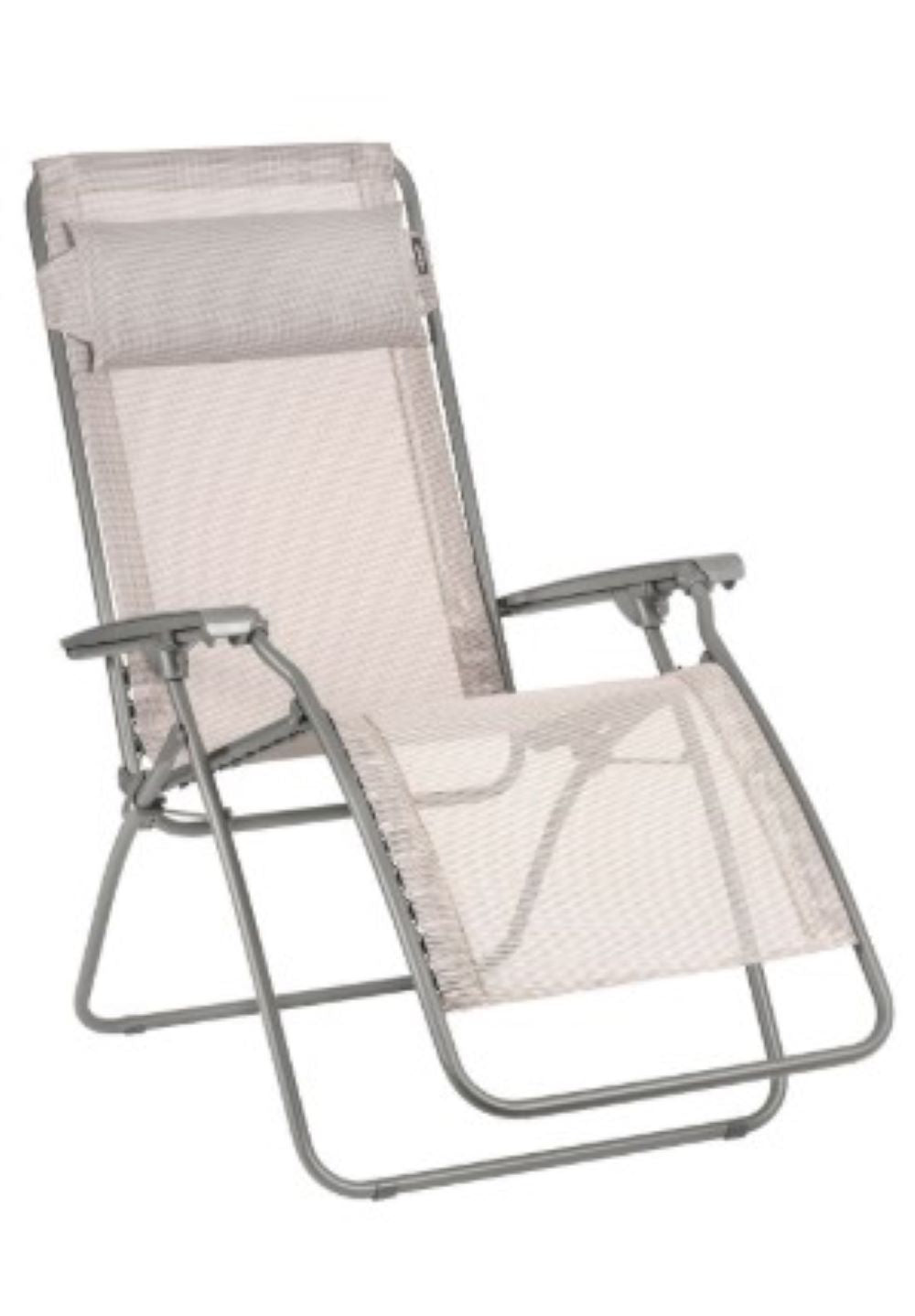 27" Gray Steel Outdoor Zero Gravity Chair