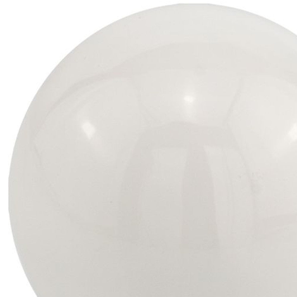 4" X 4" X 4" White Aluminum Sphere