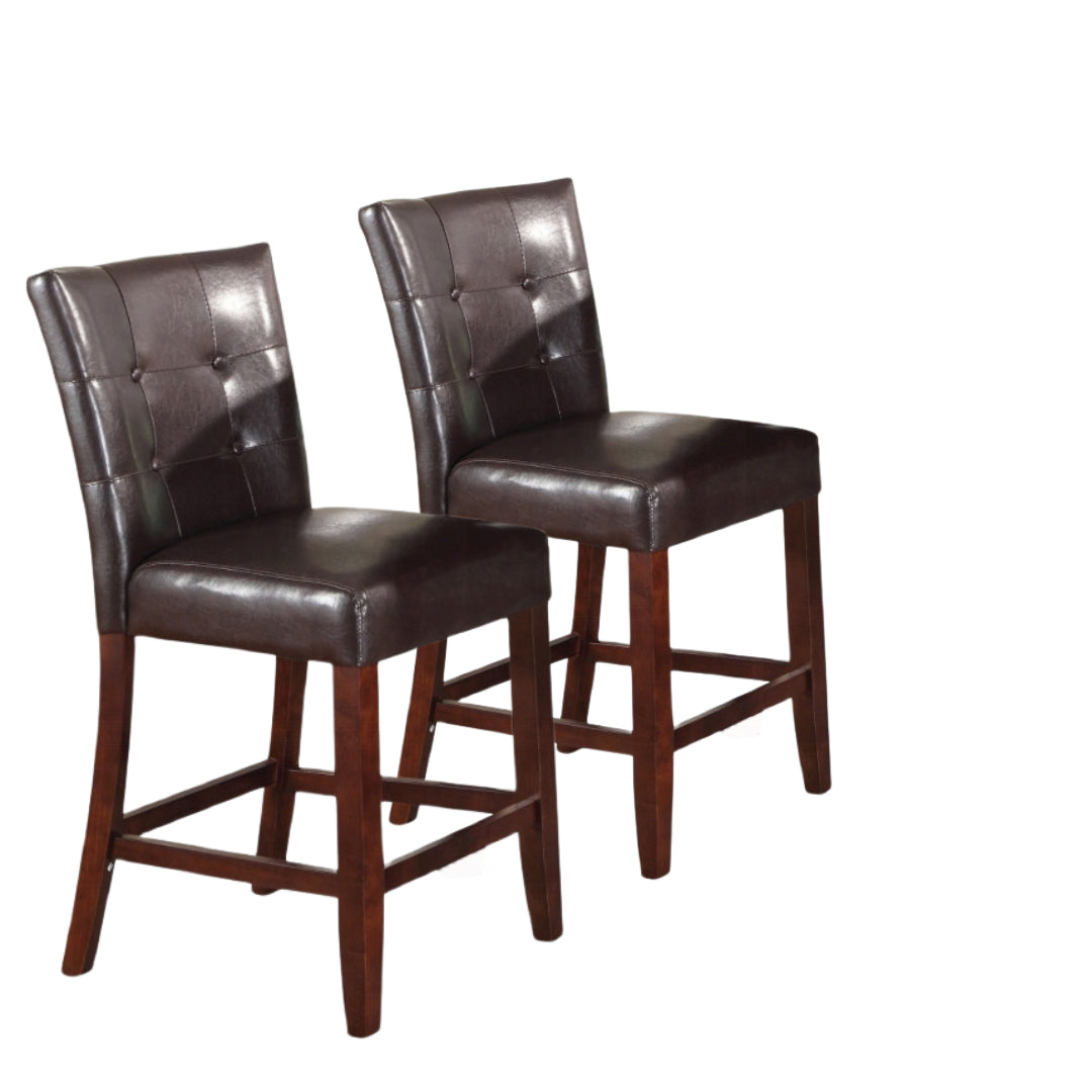 20" X 24" X 40" Espresso Polyurethane Counter Height Chair (Set-2)