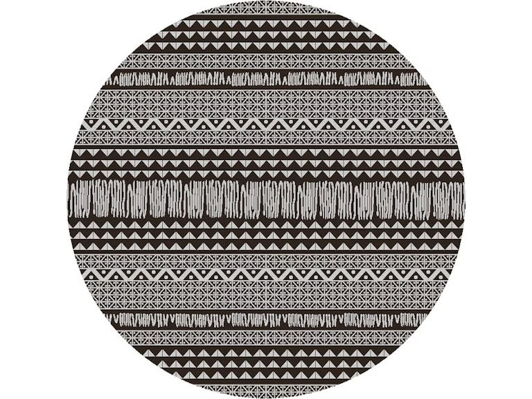 8'X11' Charcoal Machine Woven Uv Treated Tribal Indoor Outdoor Area Rug