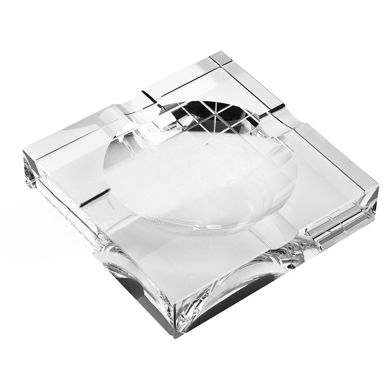 5 Hand Crafted Square Crystal Cigar Ash Tray