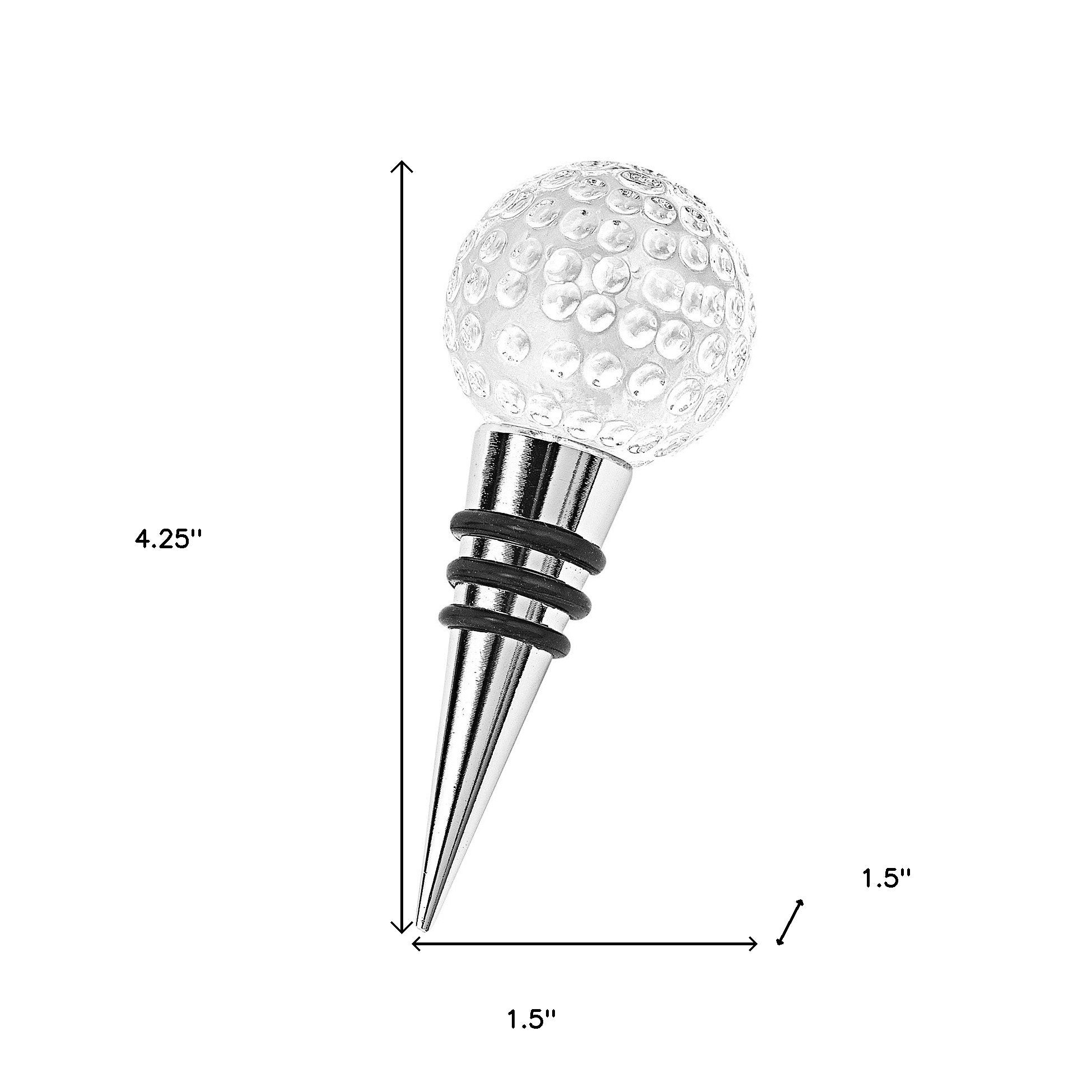 Hand Crafted Crystal Golf Ball Bottle Stopper