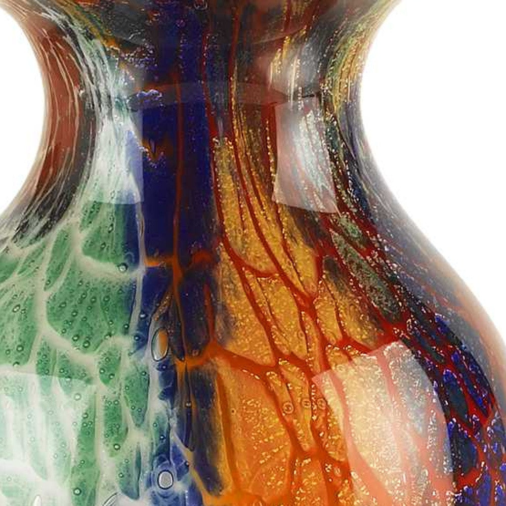 11 Multicolor Art Glass Vase