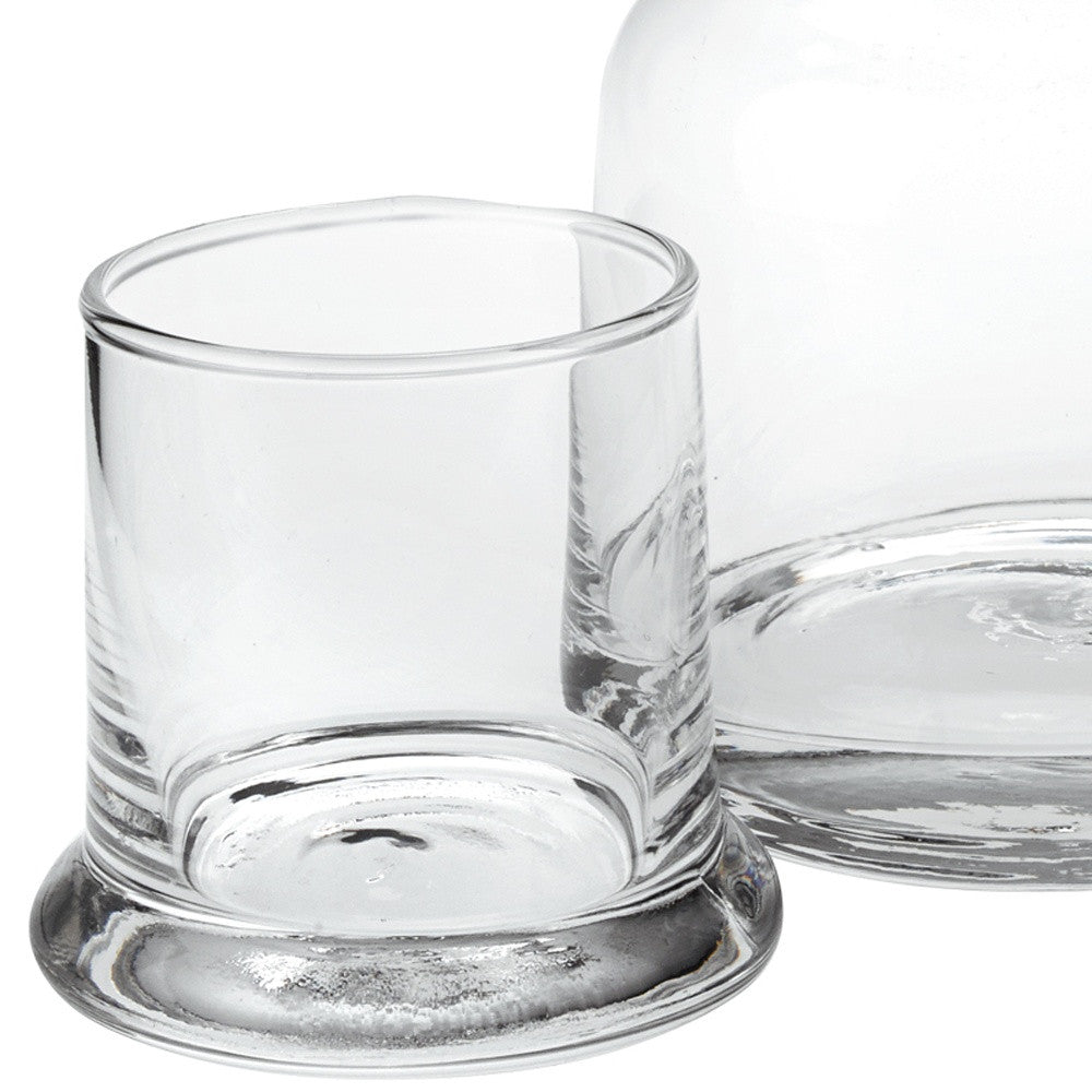 4 X 6 X 7 Clear Glass 2 Pc Glass Bedside Or Desktop Carafe Set  10 Oz