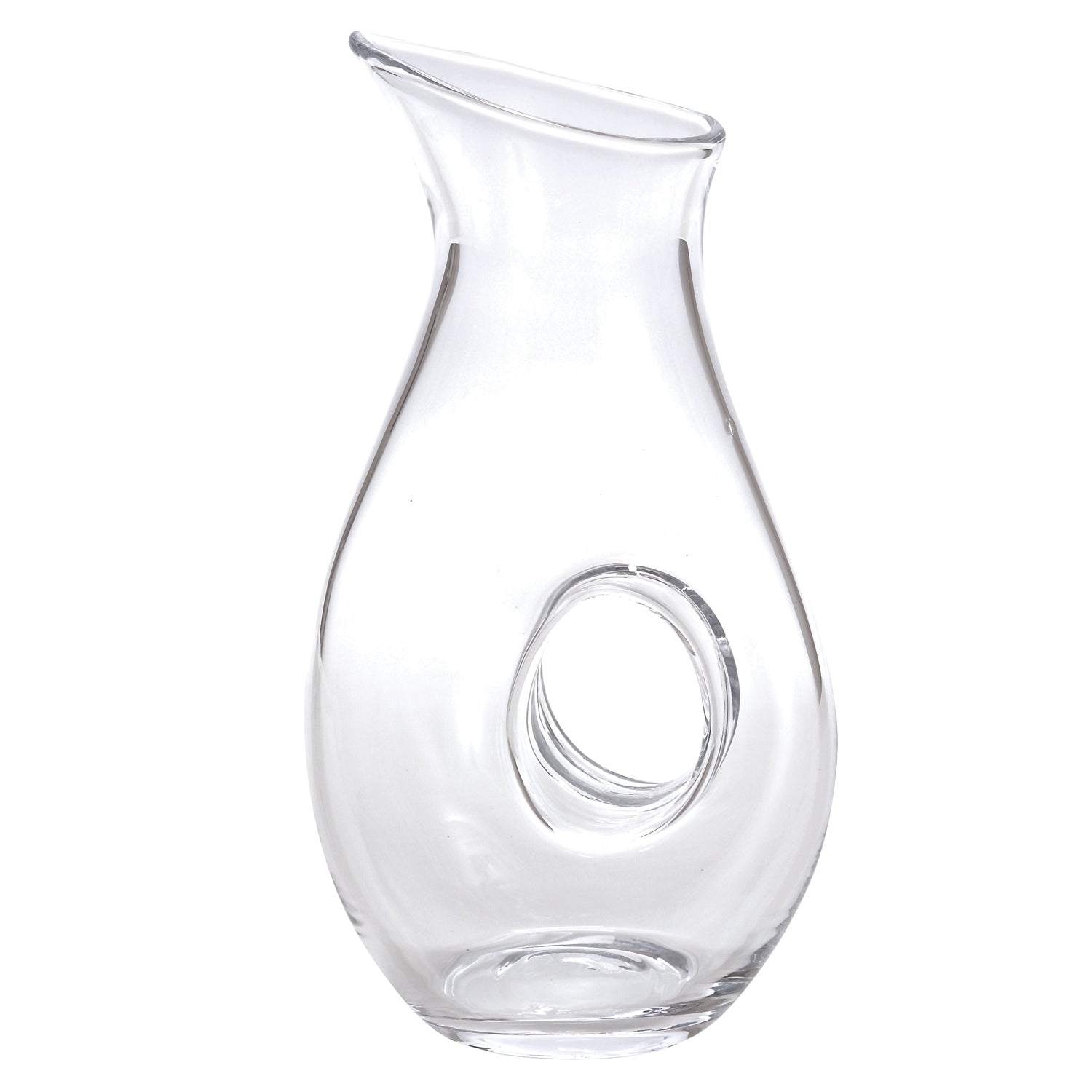 Mouth Blown Lead Free Crystal Pitcher  28 Oz