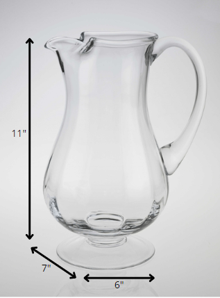 Mouth Blown Lead Free Crystal Pitcher 54 Oz