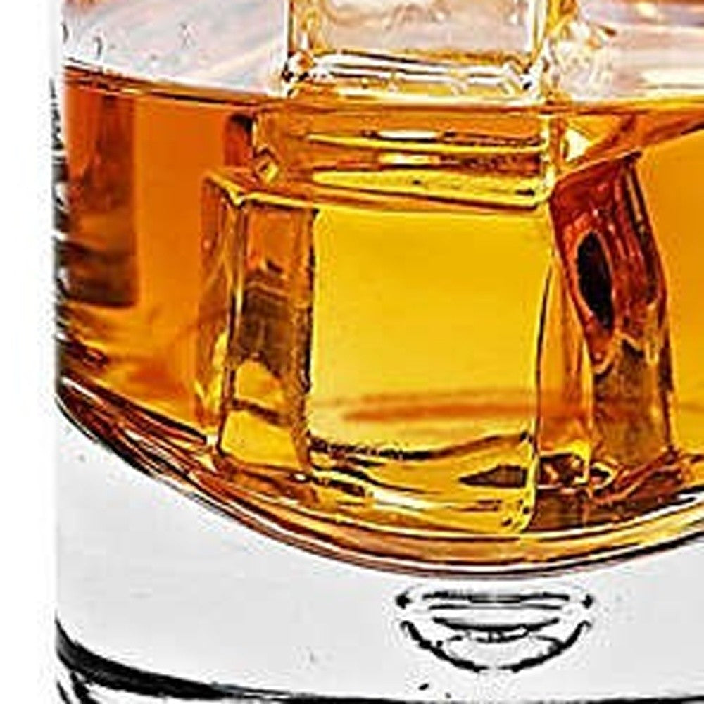 4 Pc Set Single Old Fashioned Lead Free Crystal Scotch Glass  6 Oz