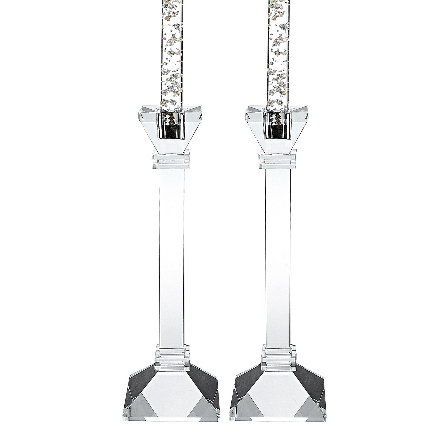 Hand Crafted Crystal Pair Classic Candle Holders