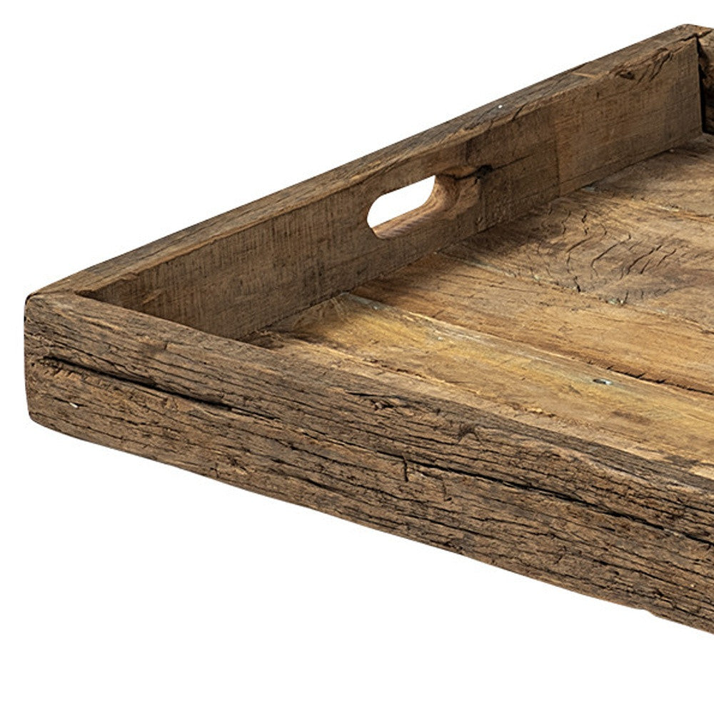 Natural Brown Reclaimed Wood Tray