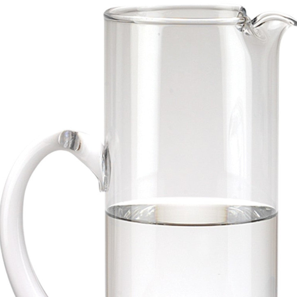 Mouth Blown Ice Tea  Martini Or Water Glass Pitcher  54 Oz