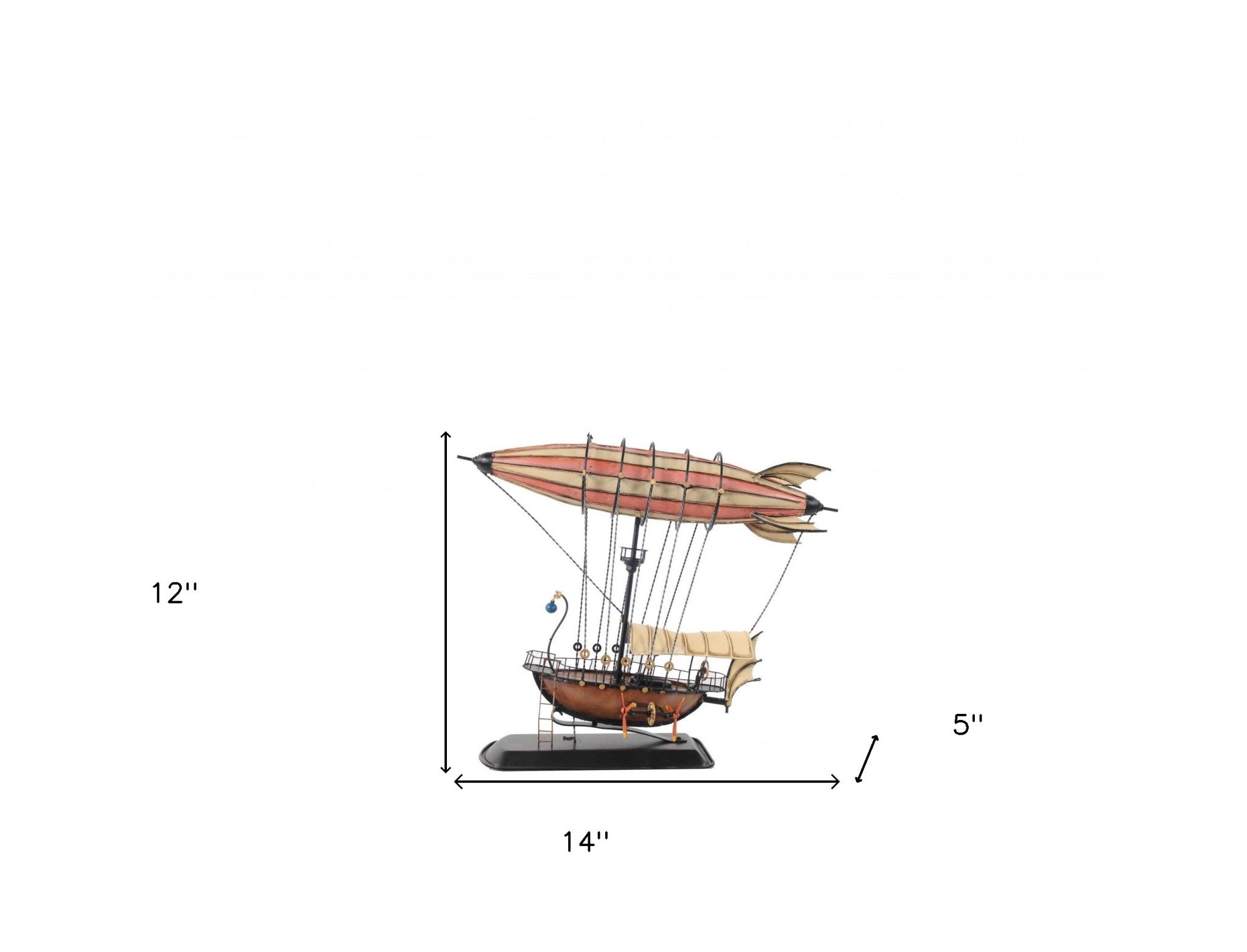 Steampunk Airship Model With Crows Nest