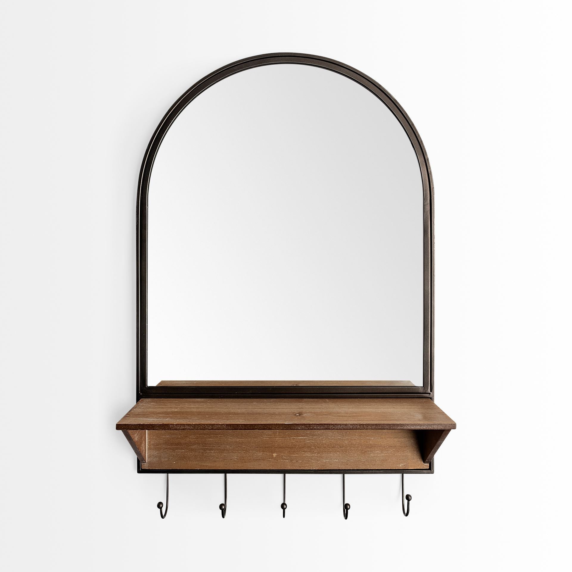 30" Brown Wood Mirror