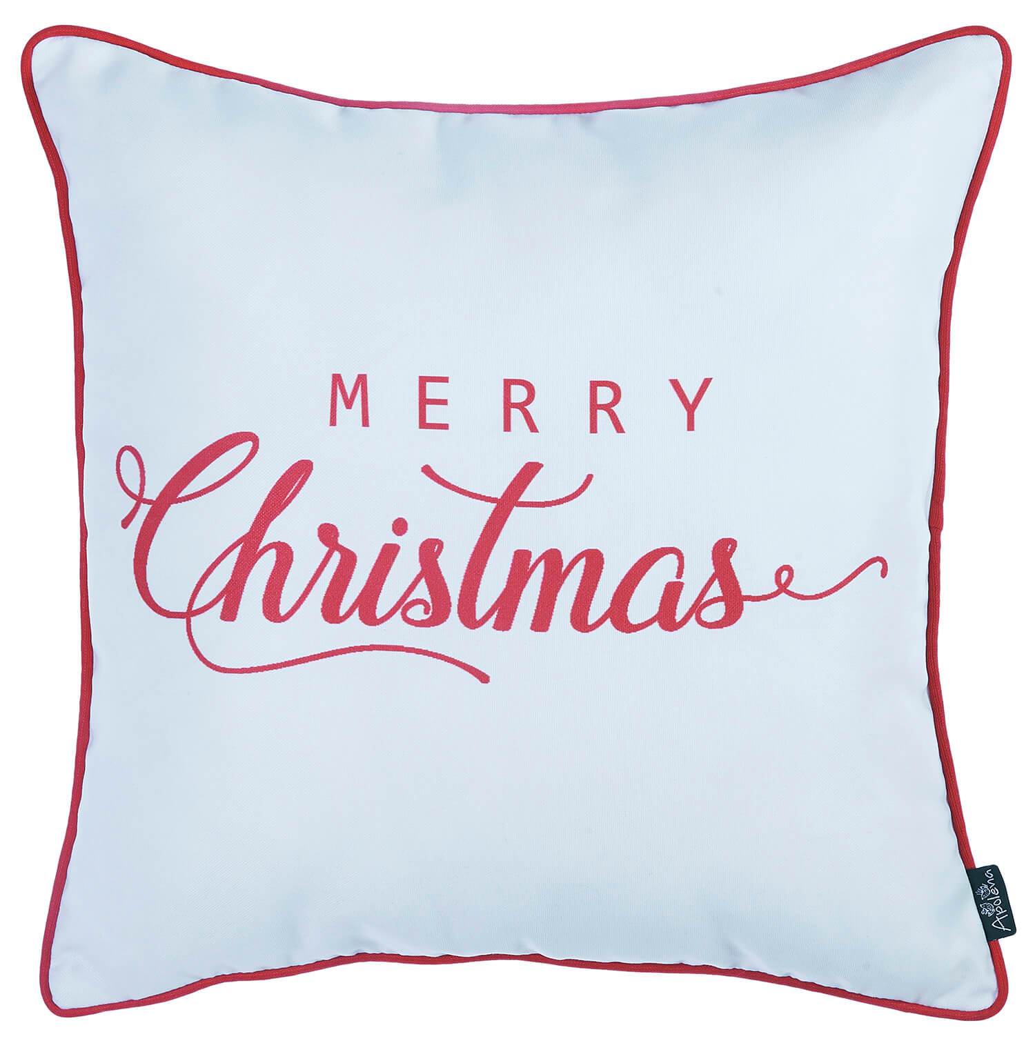 Set Of 2 18" Merry Christmas Throw Pillow Cover