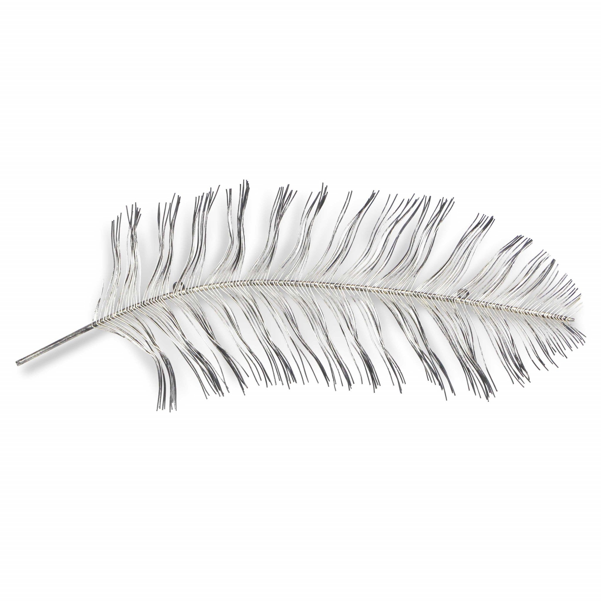 Black And Silver Metal Peacock Feather Wall Decor