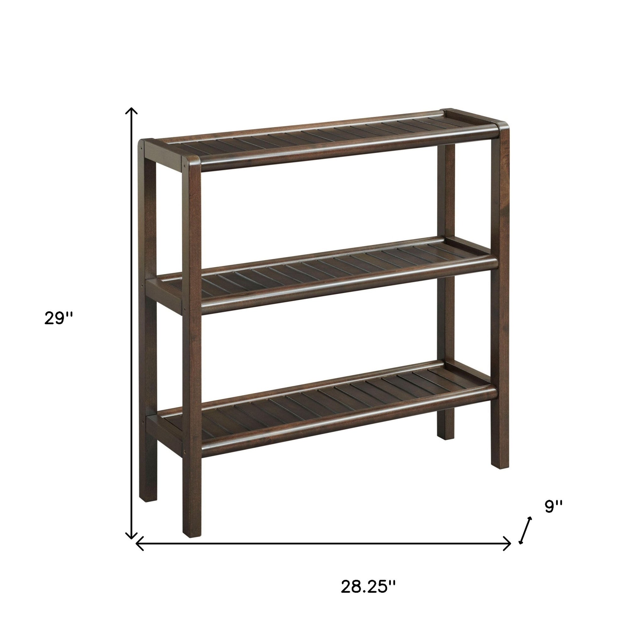 Espresso Brown Versatile Shoe Rack Shelving Unit