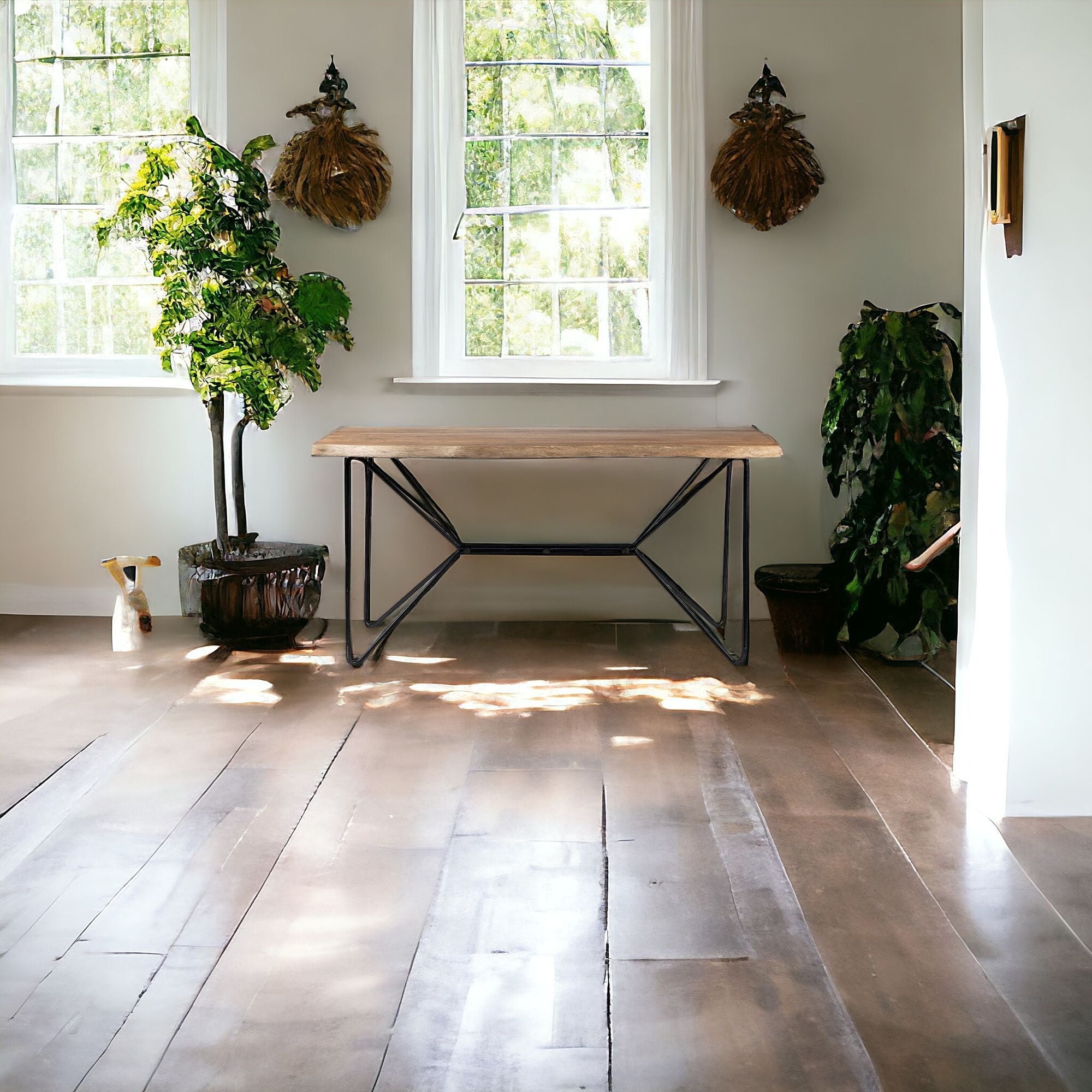 26" Brown and Black Writing Desk