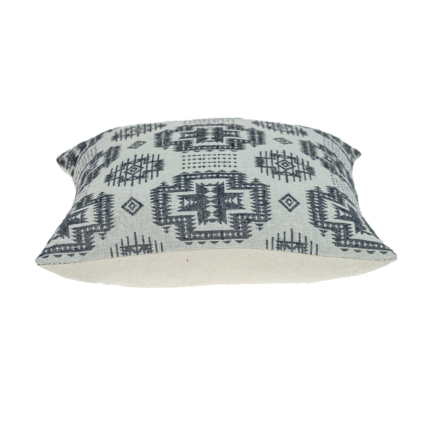 Gray Aztec Design Throw Pillow