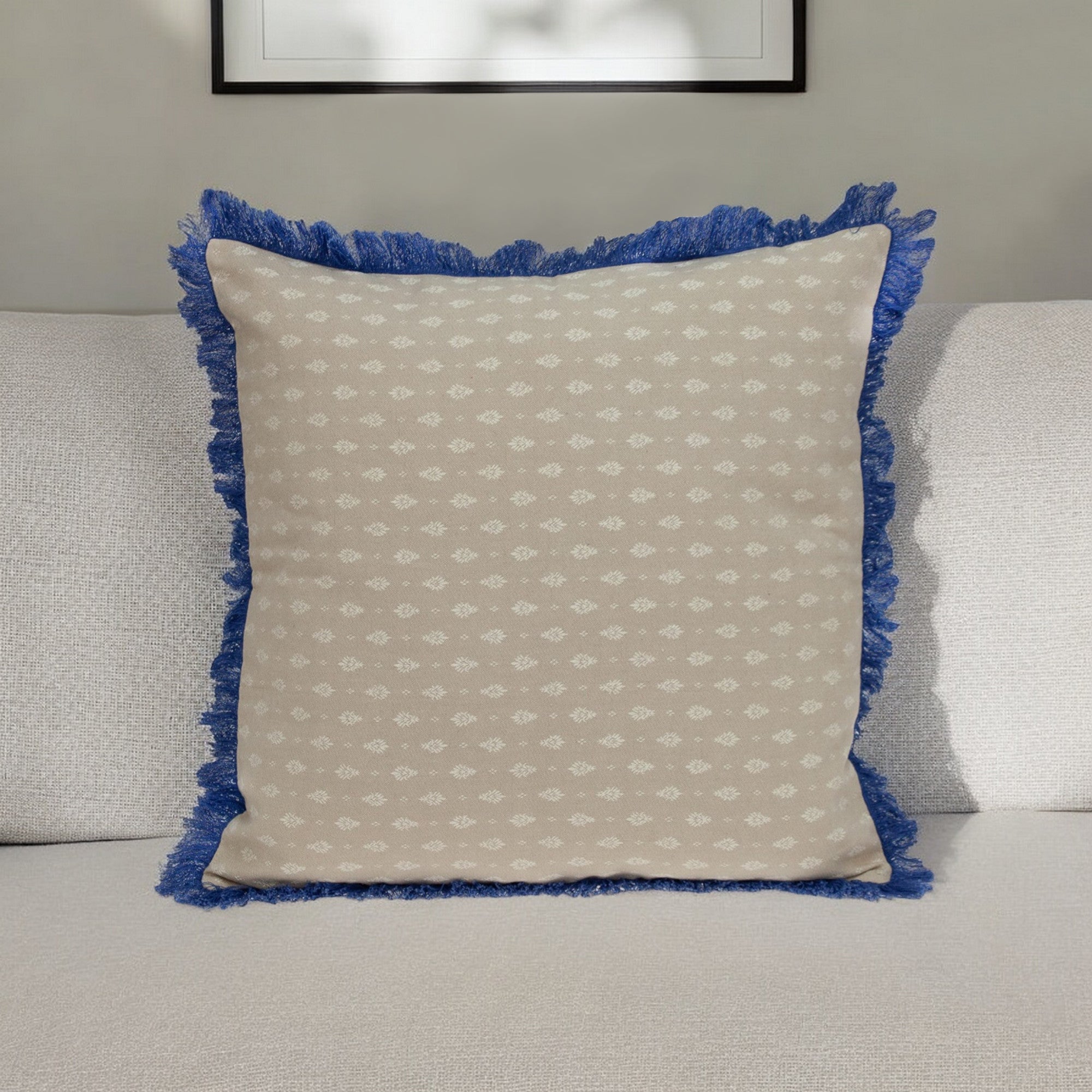 Oyster Beige Throw Pillow