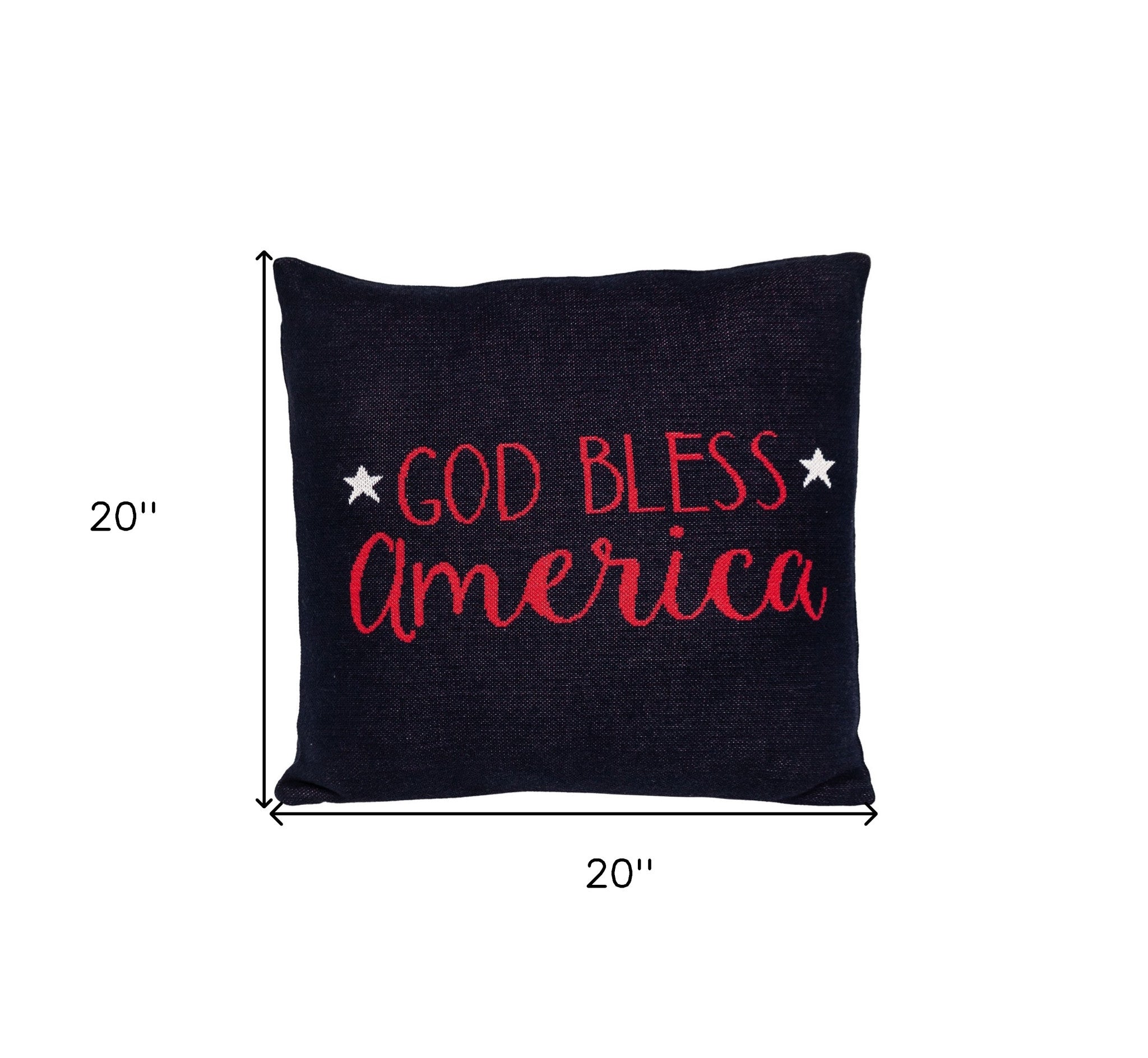 Navy Blue Patriotic Throw Pillow