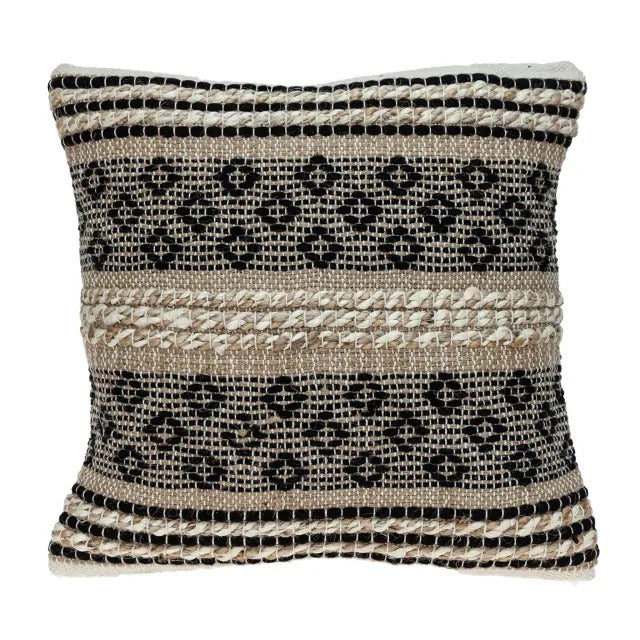 18" Chocolate Cotton Blend Throw Pillow