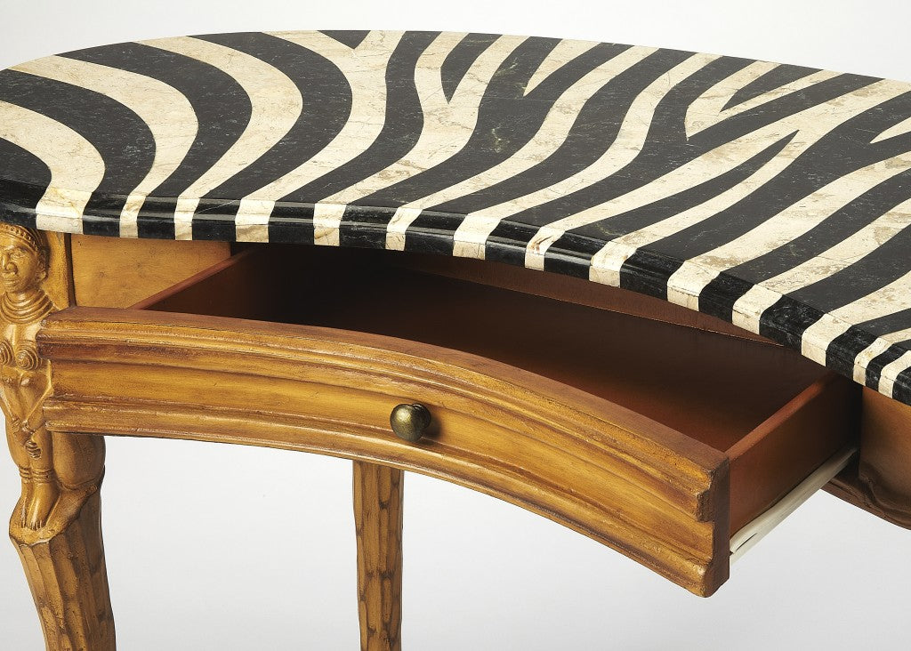 Exotic Zebra Curved Multifunctional Laptop Desk