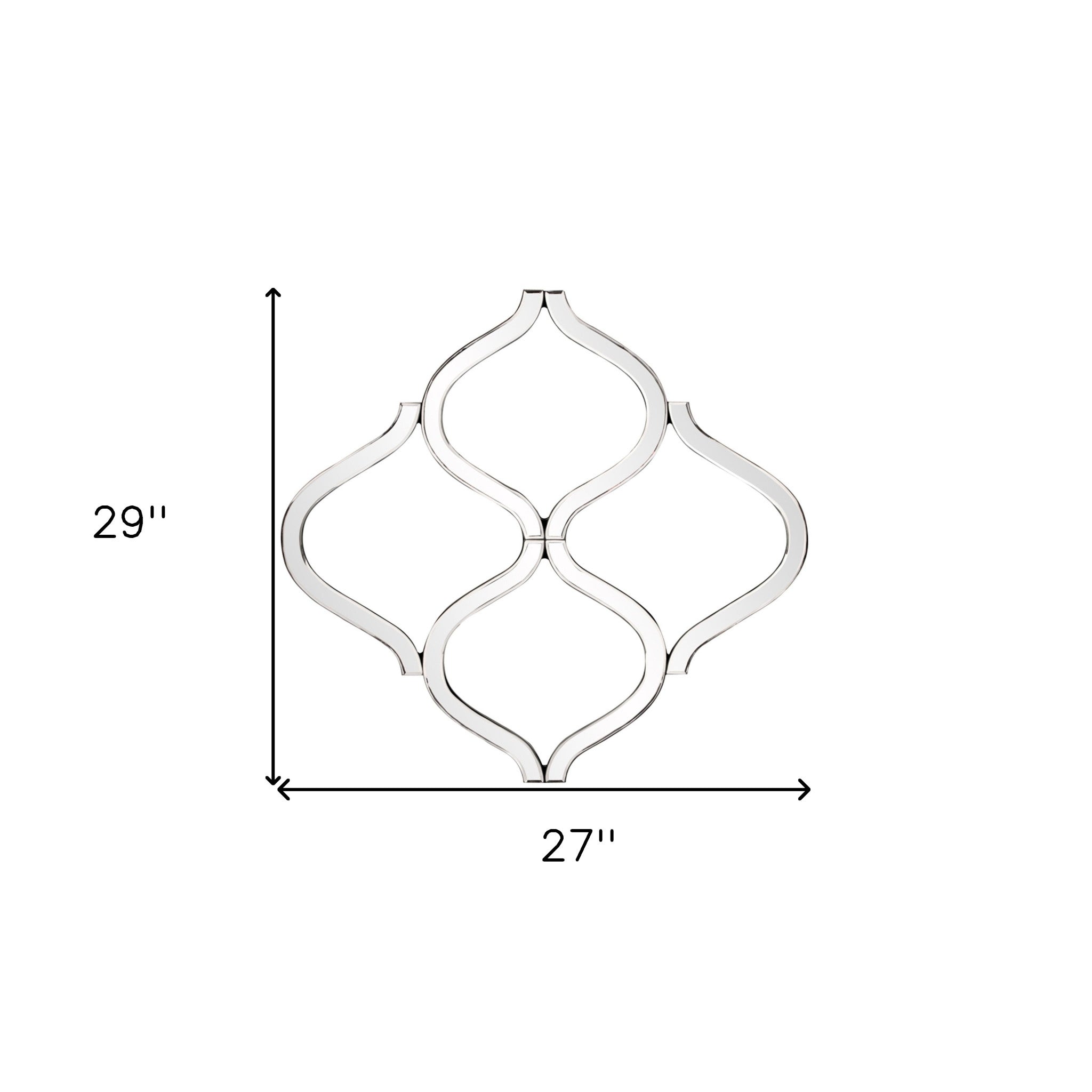 Interlocking Mirrored Curved Shapes With Beveled Edge