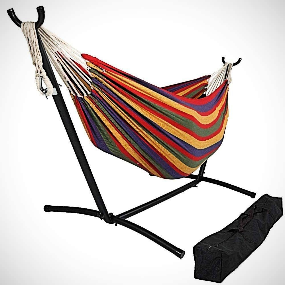 Regatta Stripe Two Person Hammock With Stand