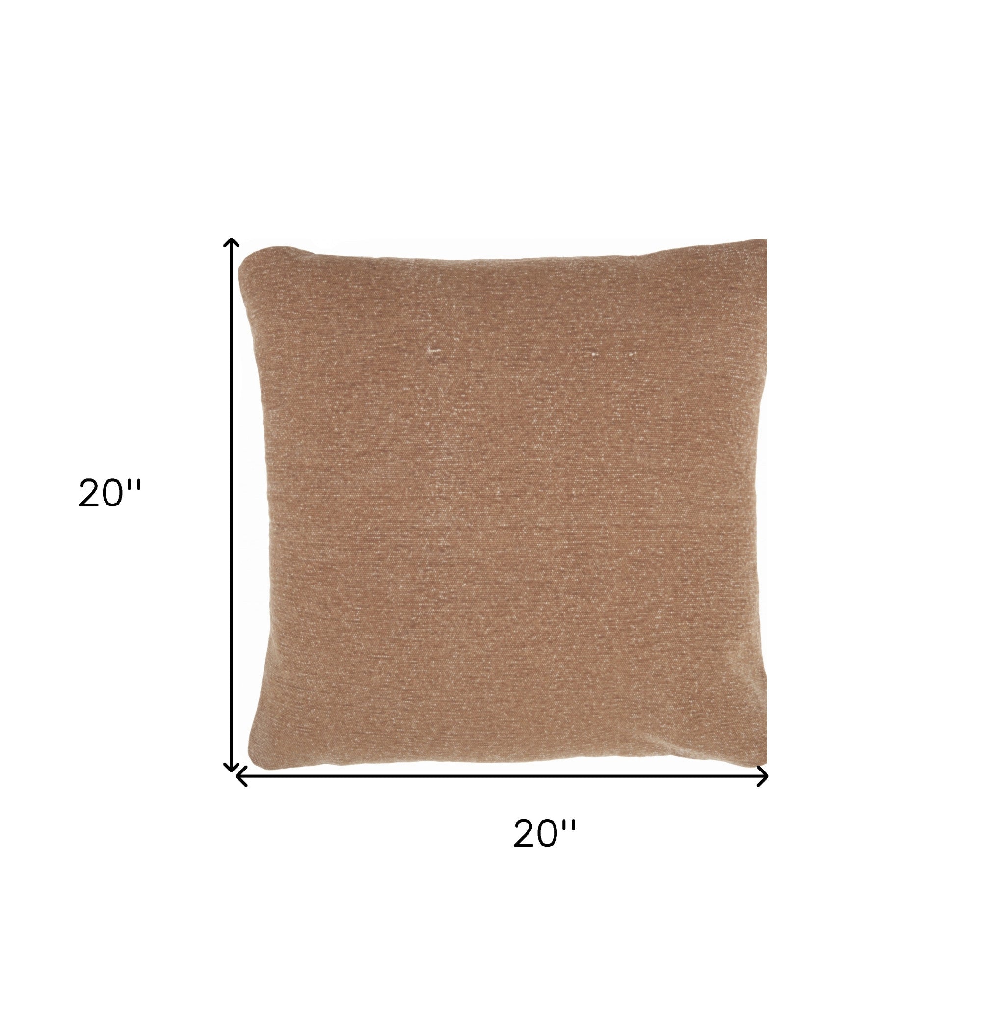 20" Clay Solid Color Distressed Throw Pillow