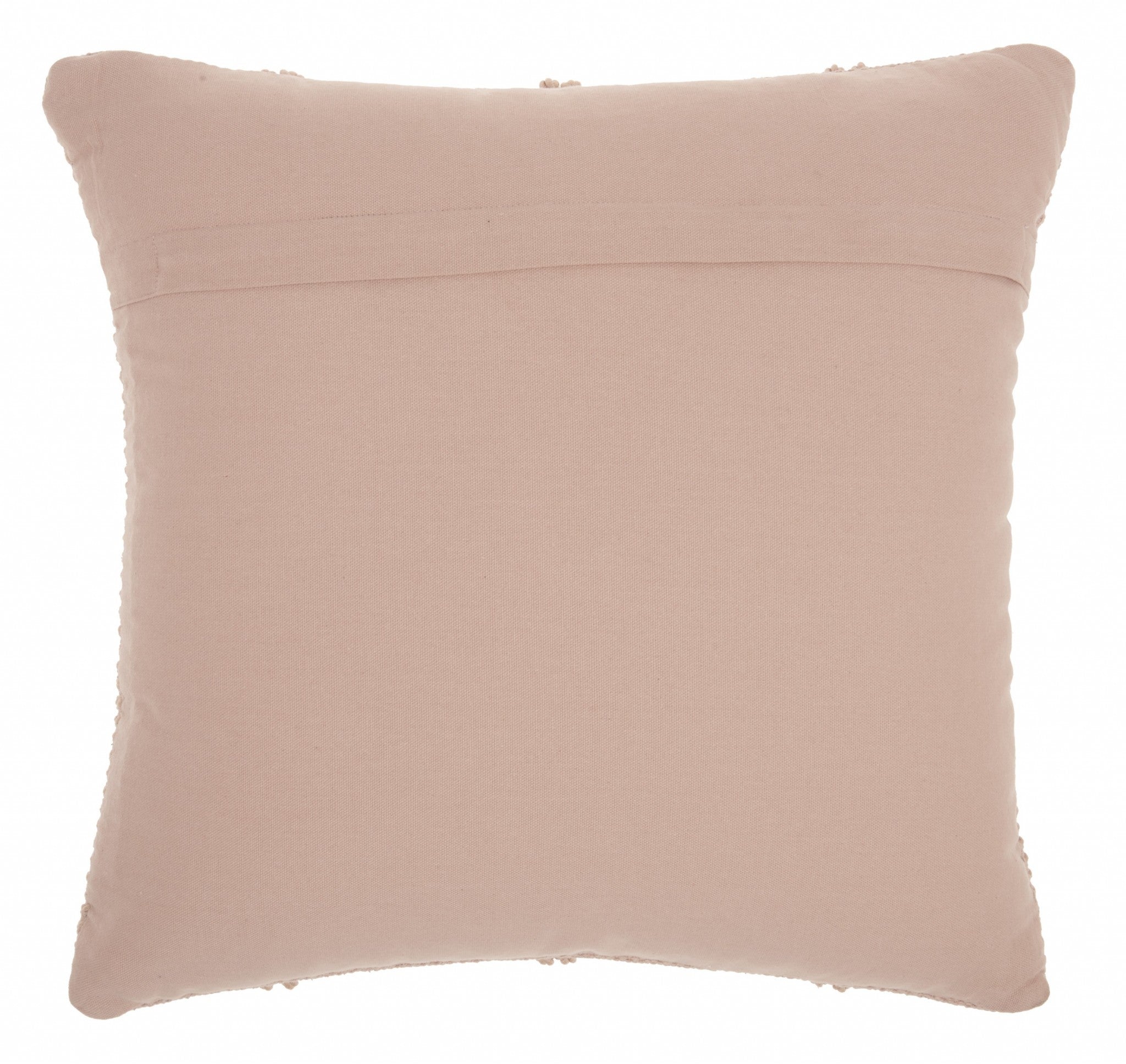 18" Blush Cotton Blend Throw Pillow