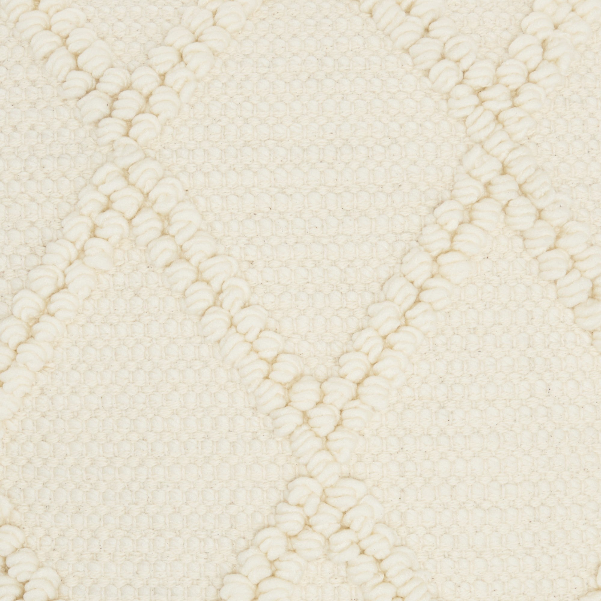 Ivory Textured Lattice Throw Pillow