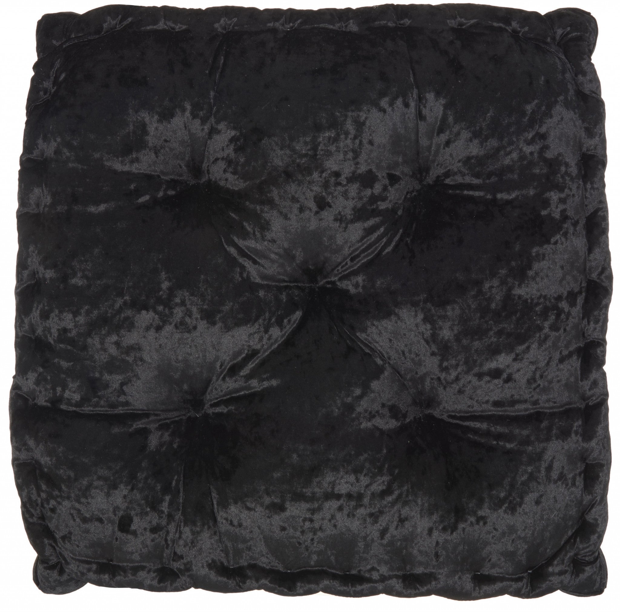 24" X 24" Black Polyester Solid Color Floor Cushion