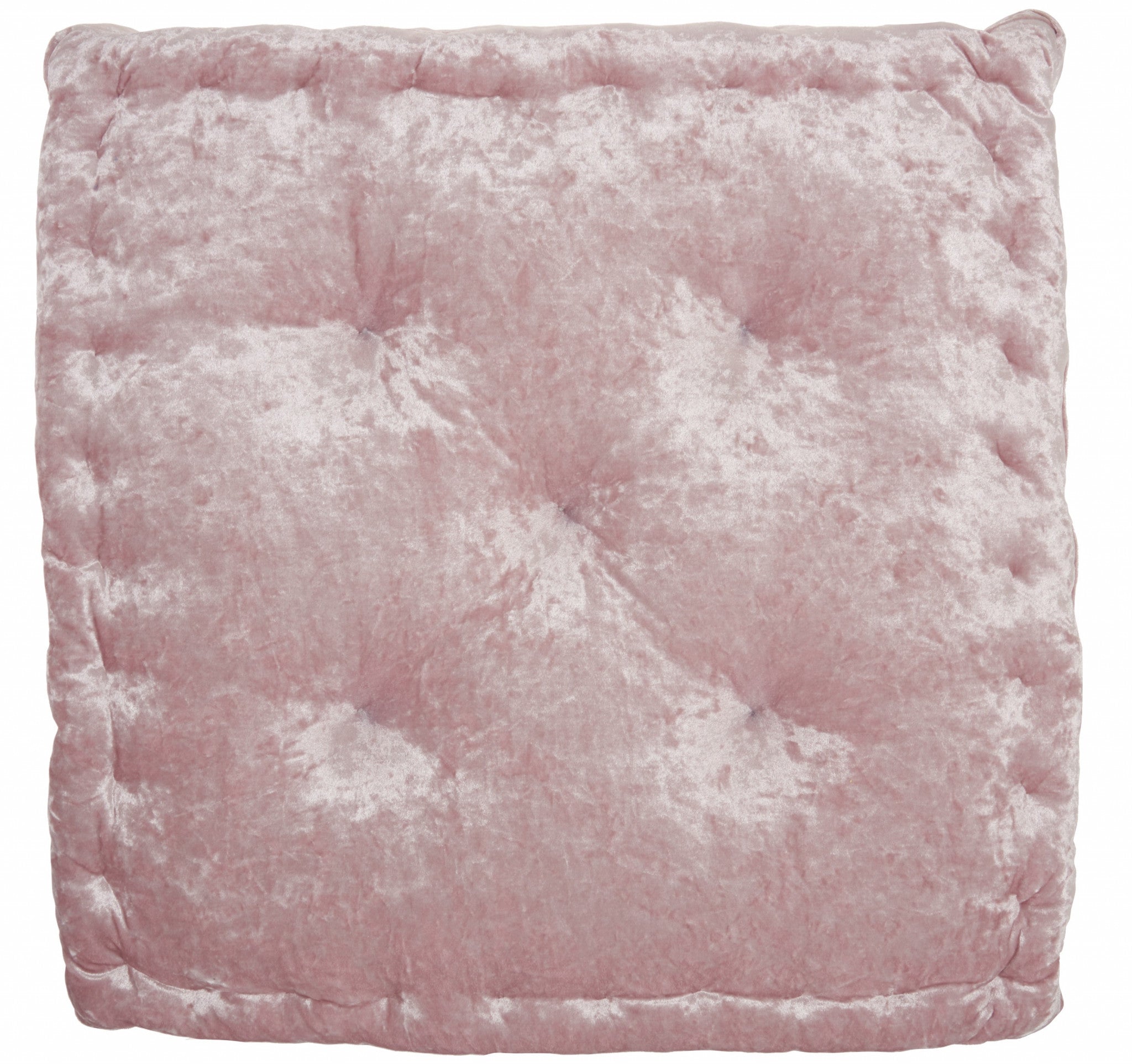 24" X 4" Rose Polyester Solid Color Floor Cushion