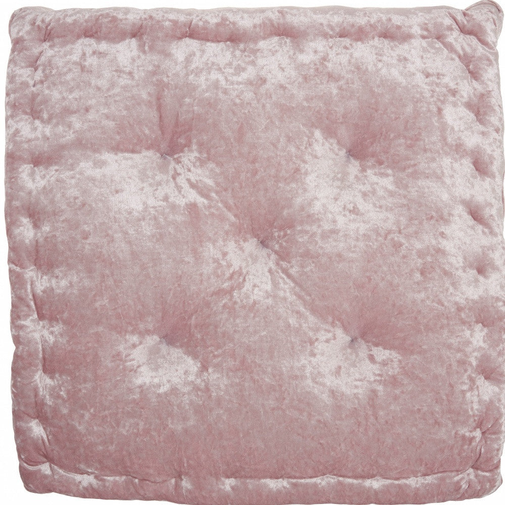 24" X 4" Rose Polyester Solid Color Floor Cushion