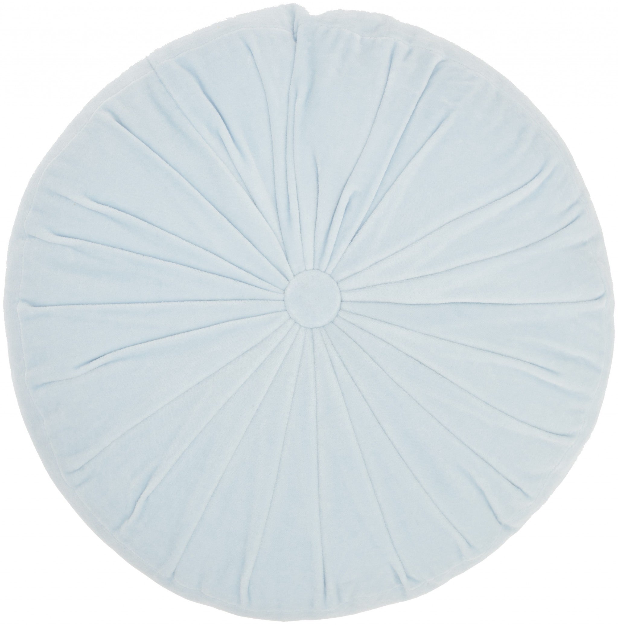 16" Periwinkle Tufted Round Throw Pillow