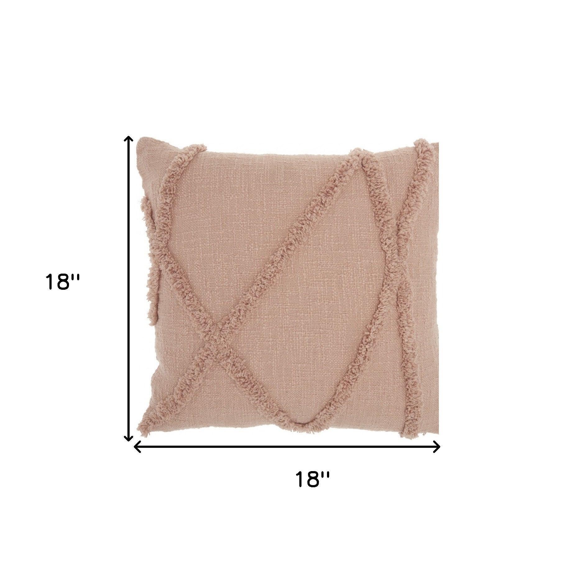 Boho Chic Blush Textured Lines Throw Pillow