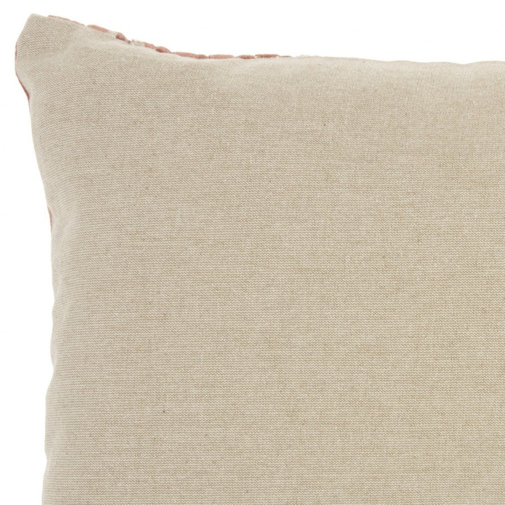 Two Tone Striped Lumbar Pillow