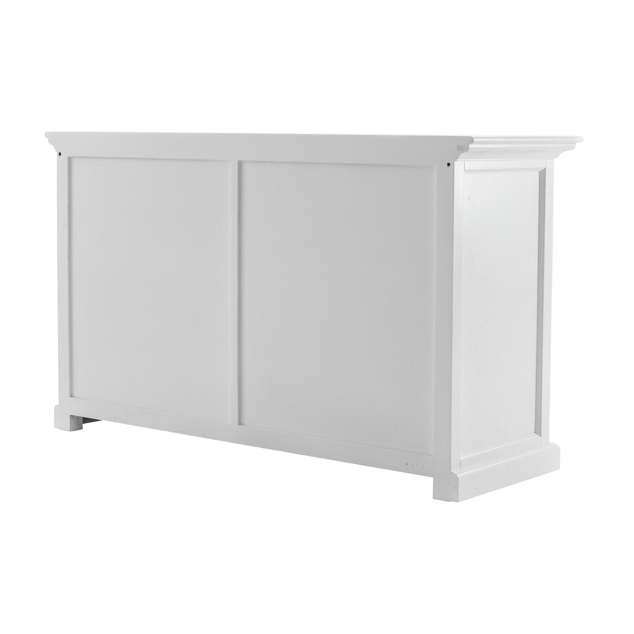 57" White Solid Wood Six Drawer Sideboard