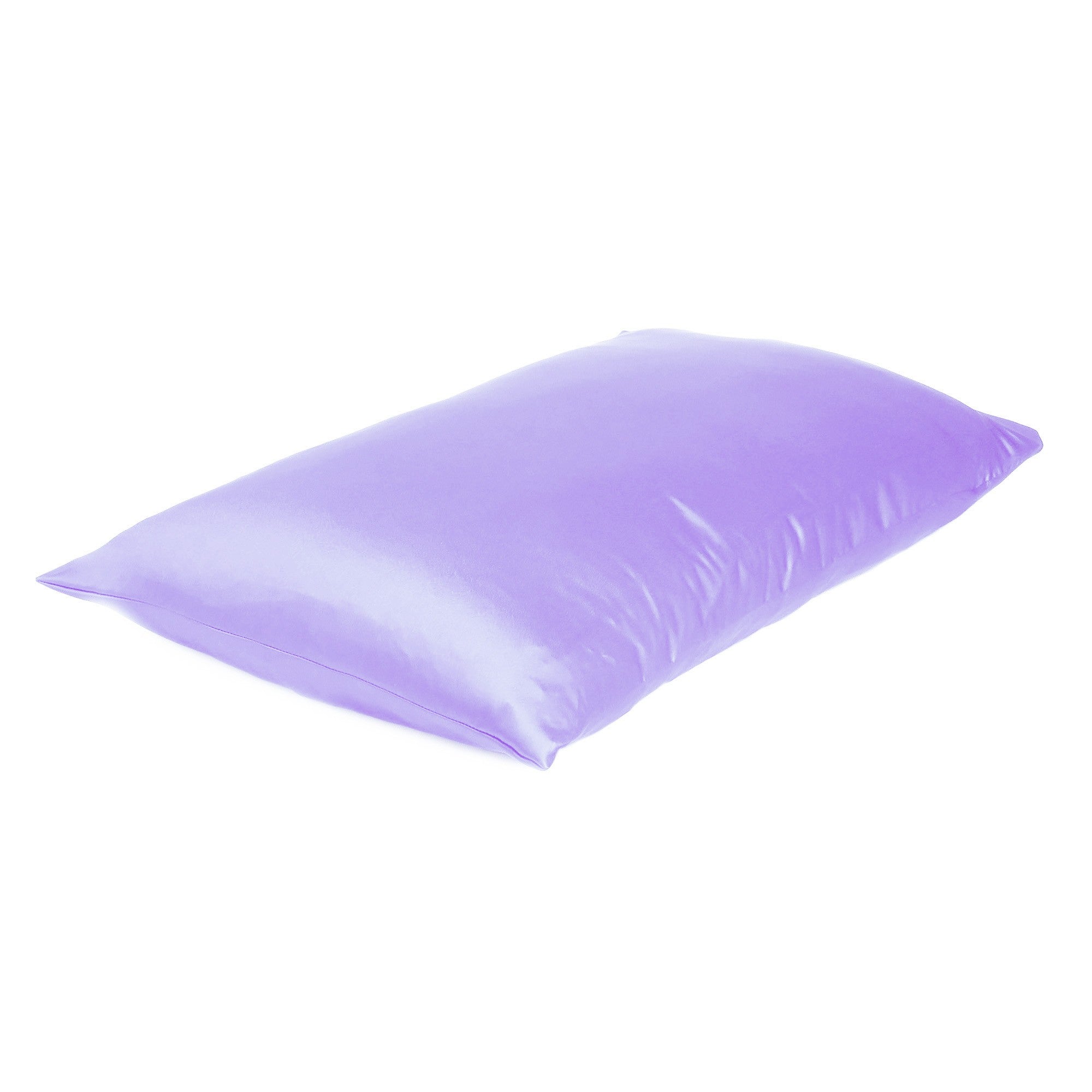 Purple Dreamy Set Of 2 Silky Satin King Pillowcases